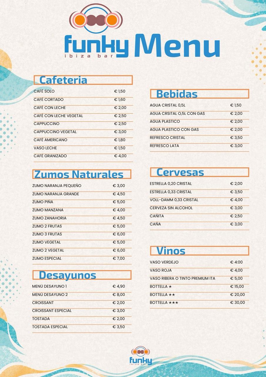 Funkyibiza menu – pagina 1